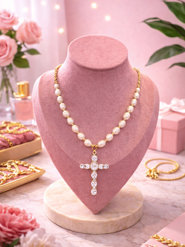 Collar Cruz Perla